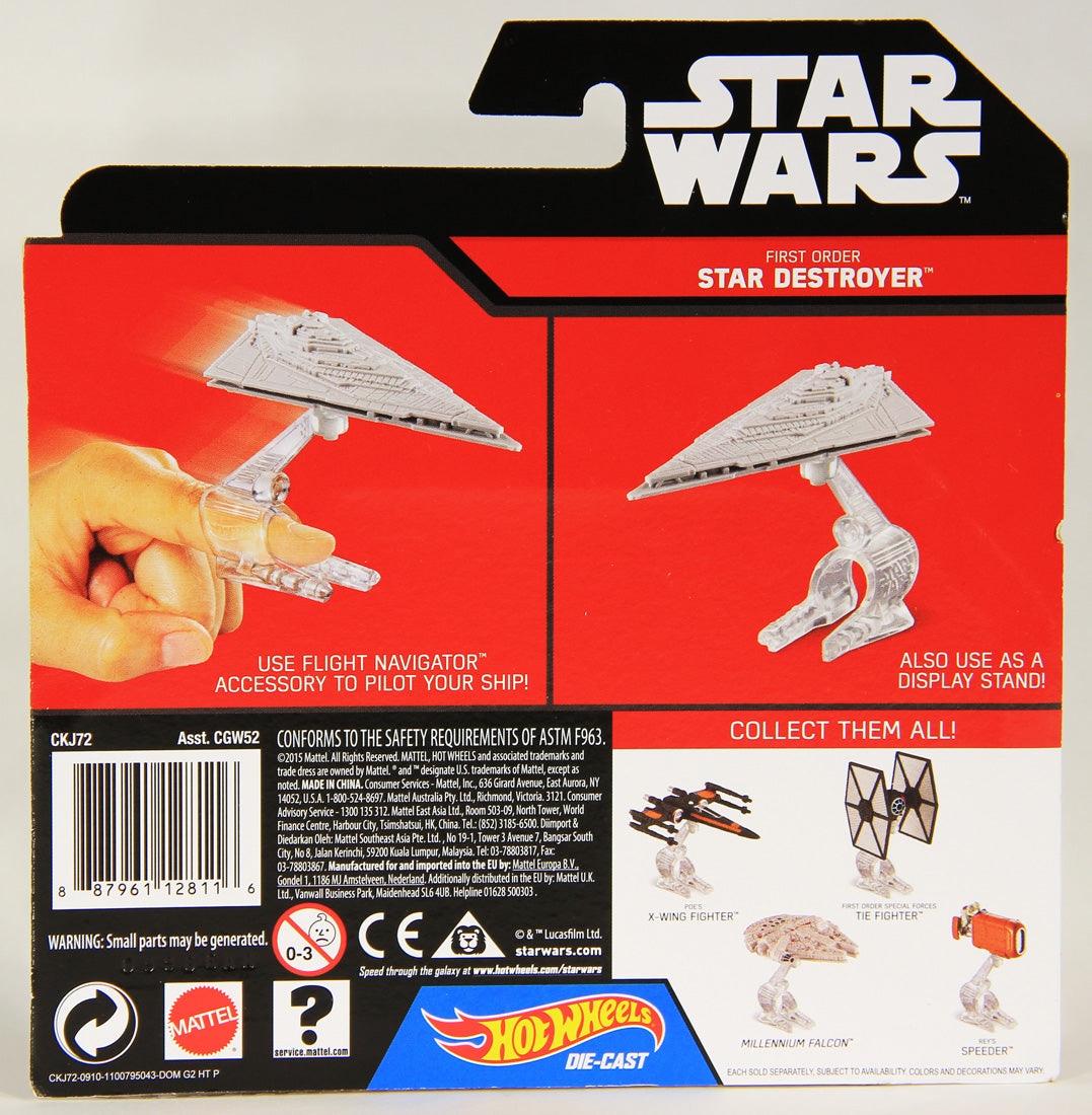 Star Wars Hot Wheels Die-Cast Flight Navigator #15 First Order Star Destroyer MOC L000710