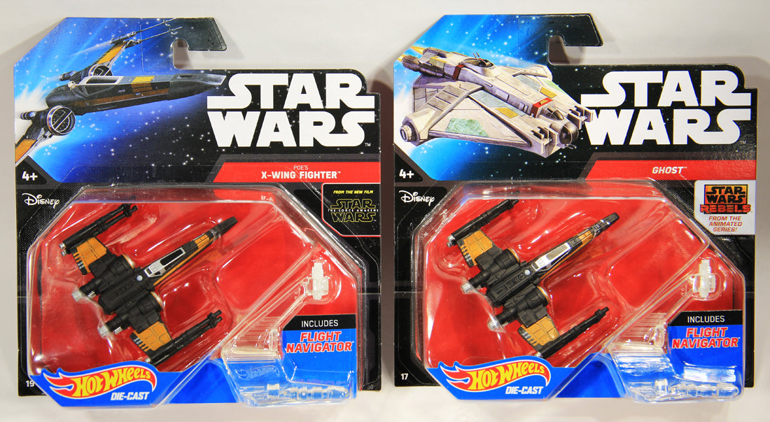 Star Wars Hot Wheels Mis-Card ERROR Flight Navigator #19 X-Wing - Ghost MOC L001604