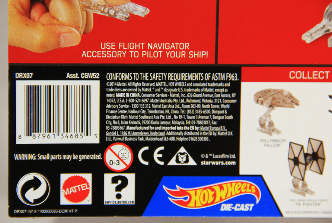 Star Wars Hot Wheels Mis-Card ERROR Flight Navigator #19 X-Wing - Ghost MOC L001604