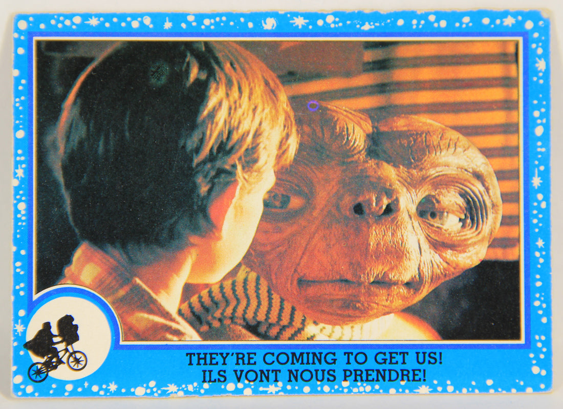 E.T. The Extra-Terrestrial 1982 Trading Card #38 They're Coming To Get Us FR-ENG OPC L001803