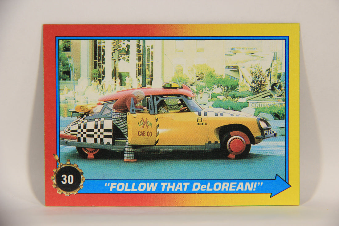 Back To The Future II 1989 Trading Card #30 Follow That DeLorean L002728