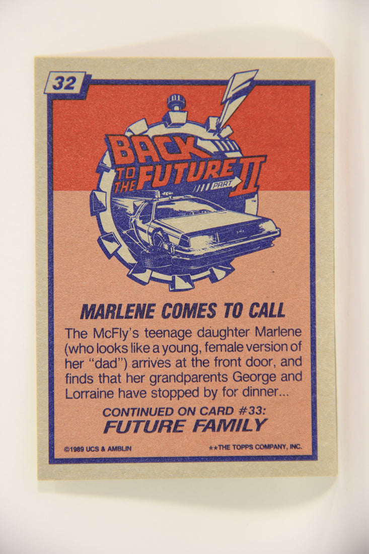 Back To The Future II 1989 Trading Card #32 Marlene Comes To Call L002730