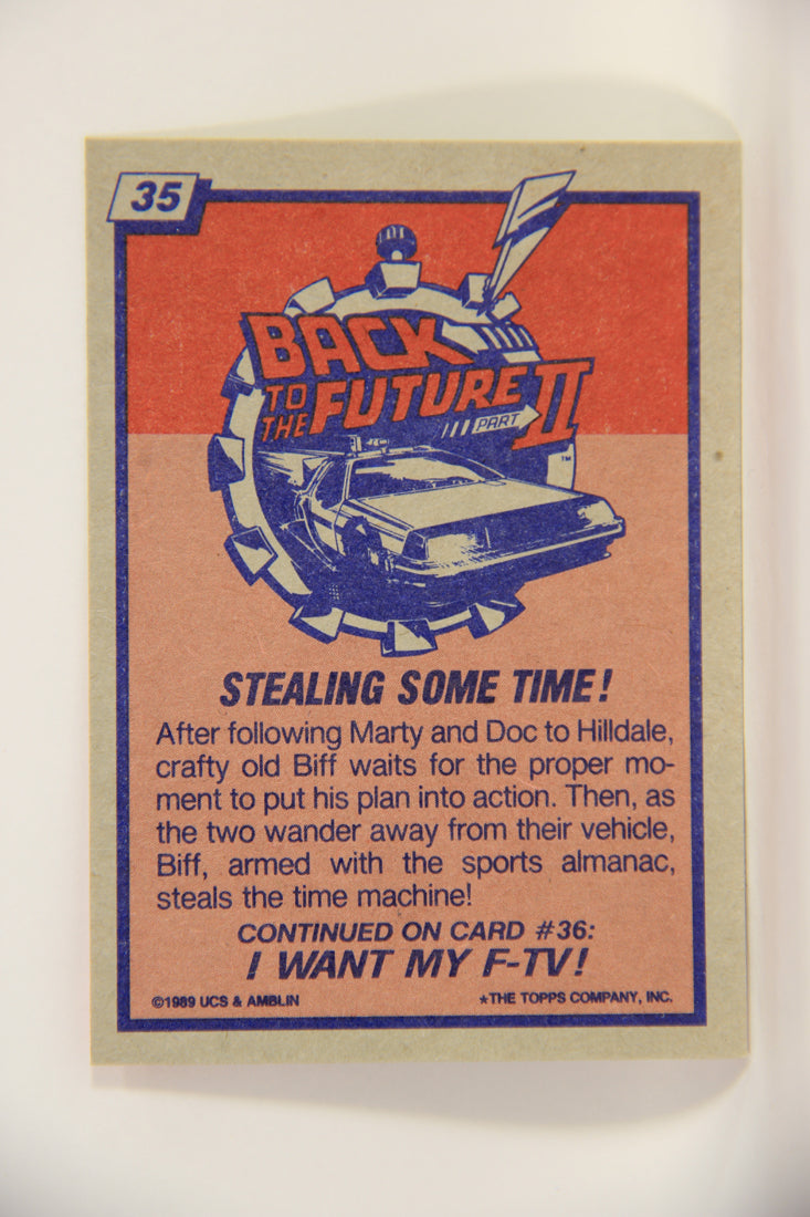 Back To The Future II 1989 Trading Card #35 Stealing Some Time L002731