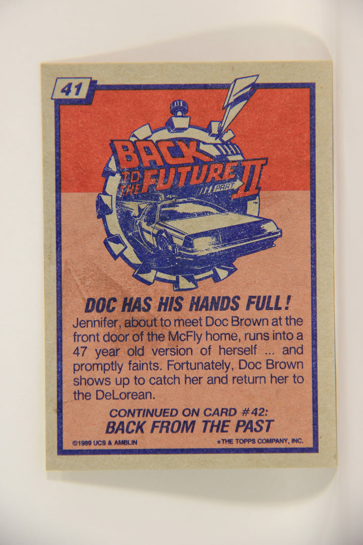 Back To The Future II 1989 Trading Card #41 Doc Has His Hands Full L002733