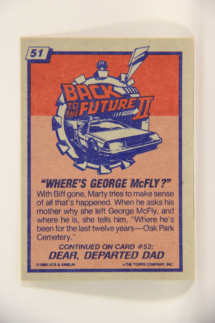 Back To The Future II 1989 Trading Card #51 Where's George McFly L002738
