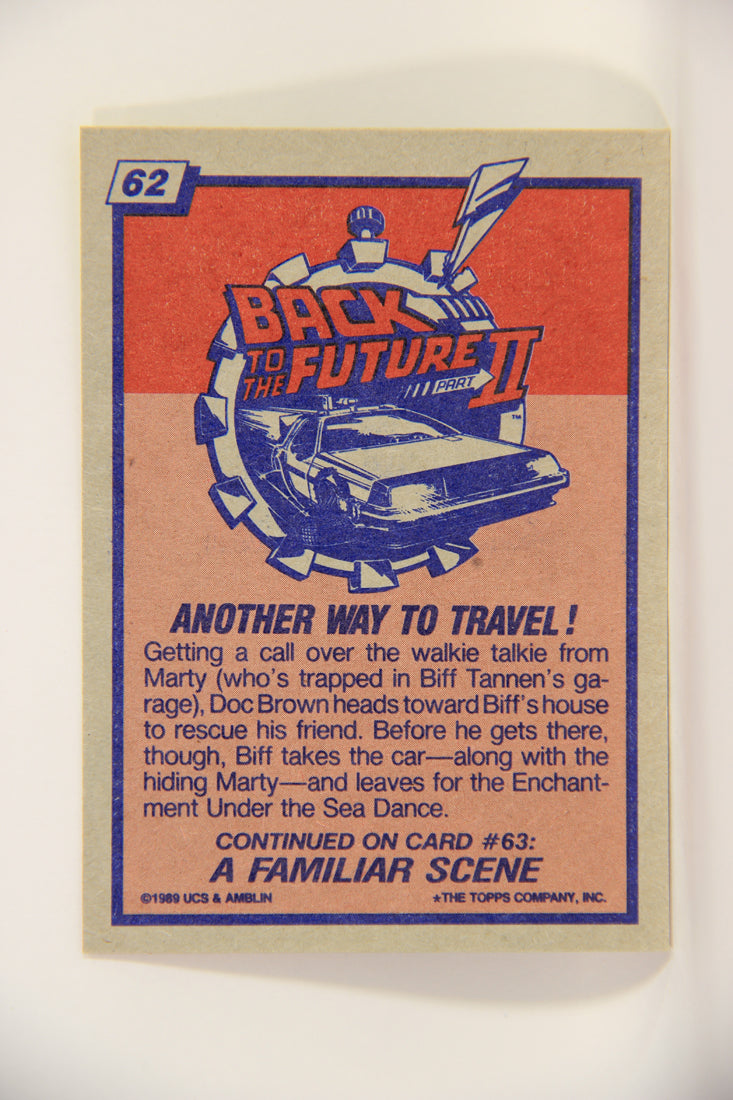 Back To The Future II 1989 Trading Card #62 Another Way To Travel L002747