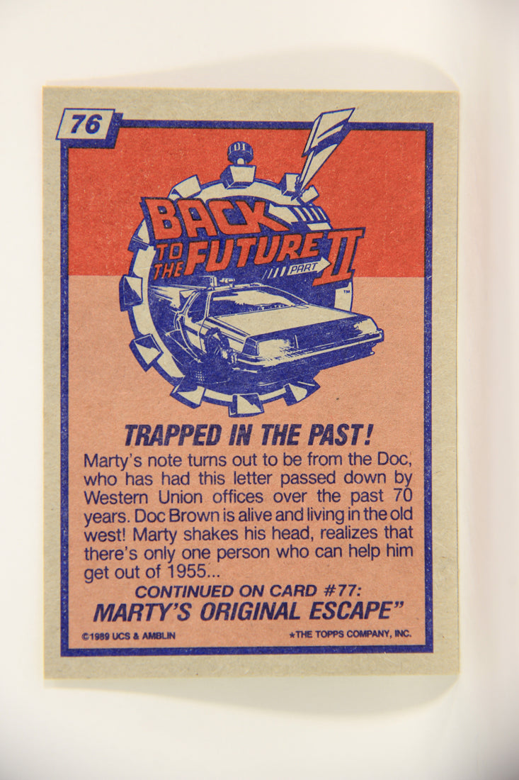 Back To The Future II 1989 Trading Card #76 Trapped In The Past L002754