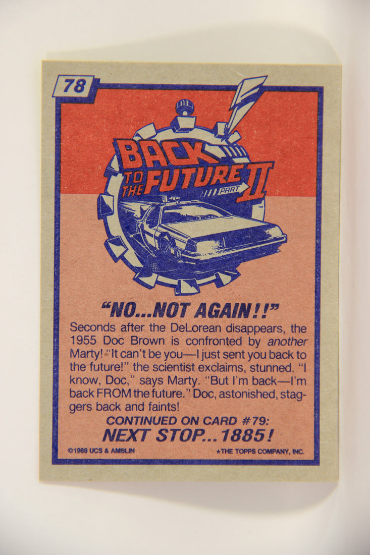 Back To The Future II 1989 Trading Card #78 No Not Again L002756