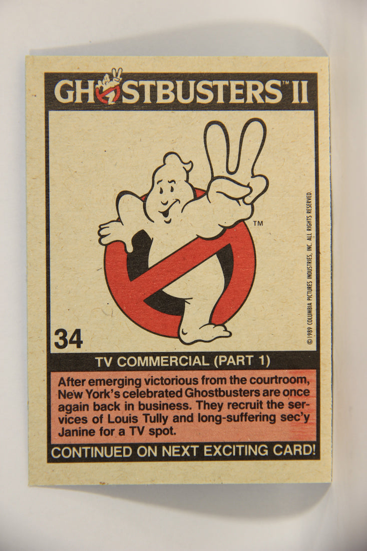 Ghostbusters II 1989 Trading Card #34 TV Commercial ( Part 1 ) L002782