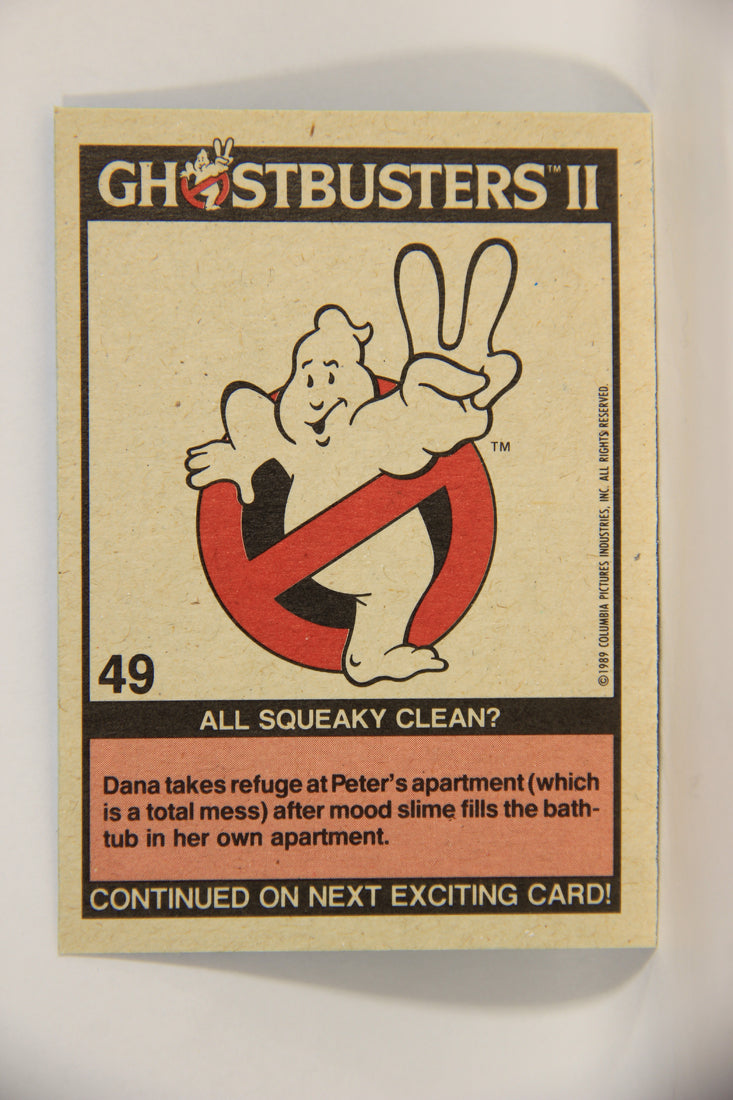 Ghostbusters II 1989 Trading Card #49 All Squeaky Clean L002790