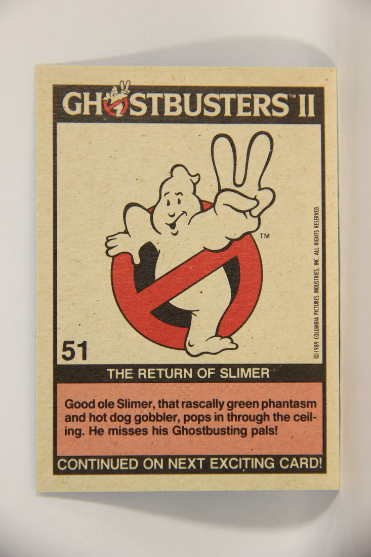 Ghostbusters II 1989 Trading Card #51 The Return Of Slimer ENG Topps L002792