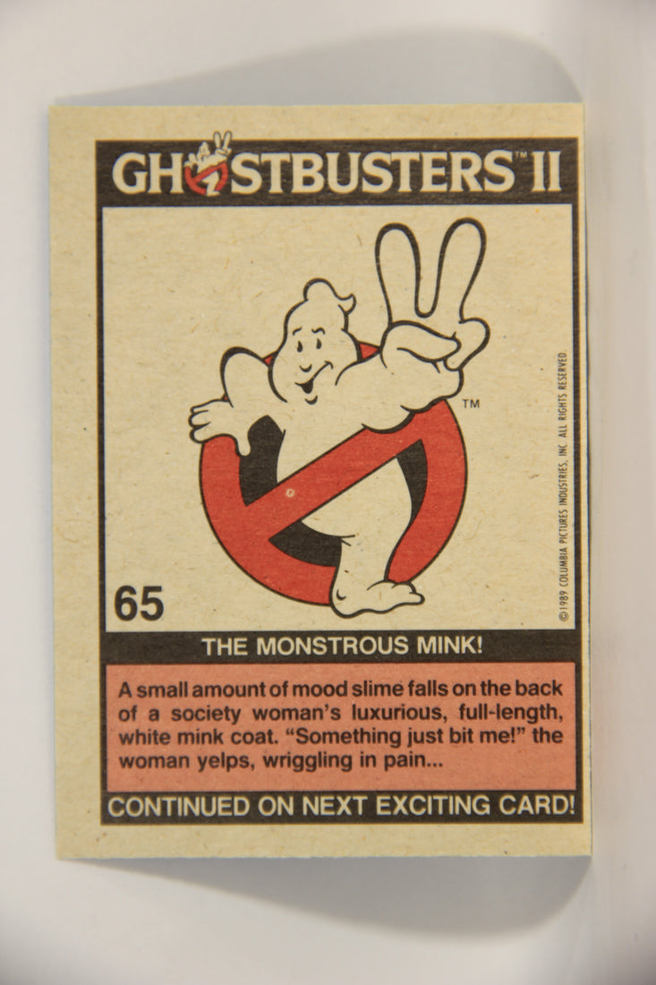 Ghostbusters II 1989 Trading Card #65 The Monstrous Mink L002799