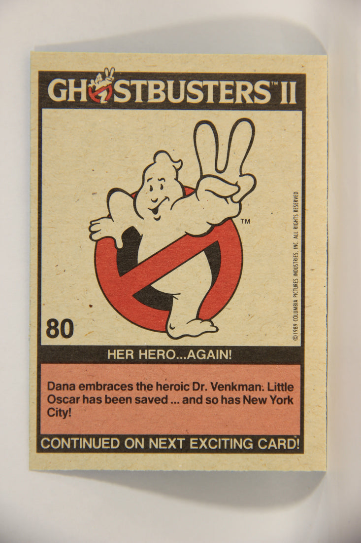Ghostbusters II 1989 Trading Card #80 Her Hero Again L002809