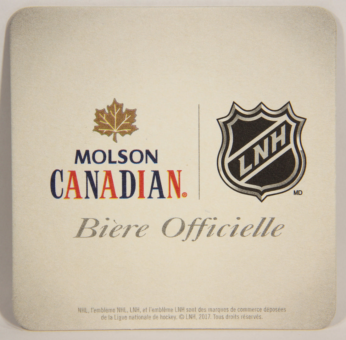 Molson Canadian Beer Coaster 2017 NHL Official Beer Canada Montreal FR L003148