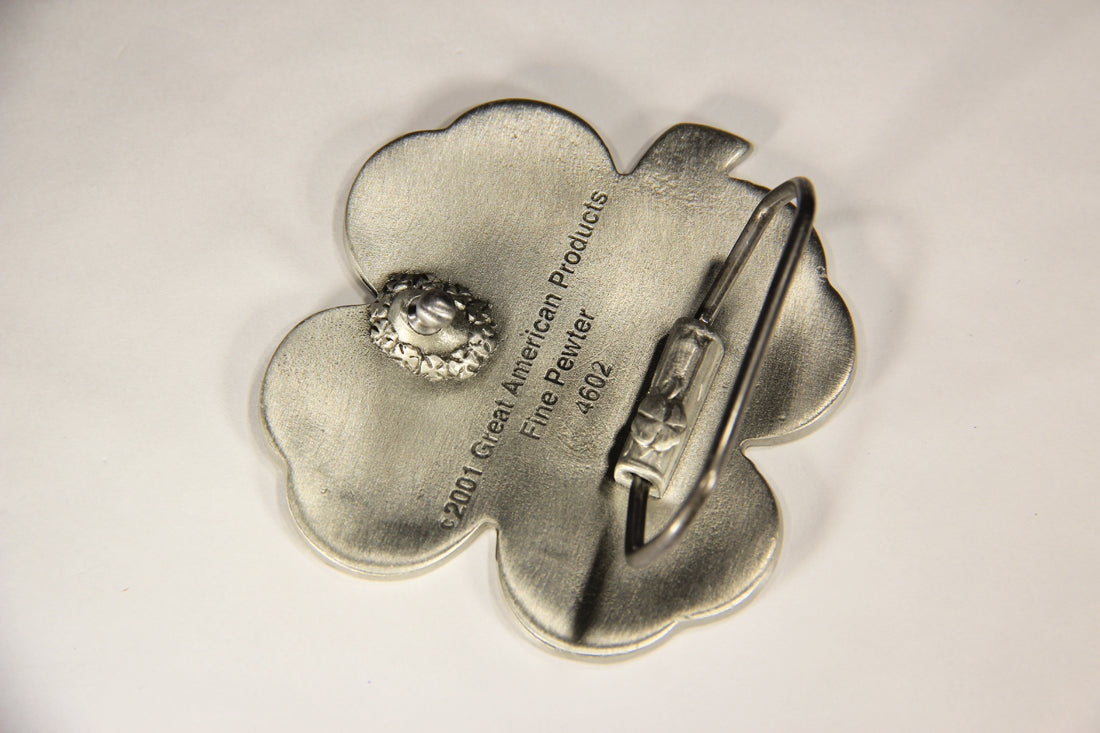 Belt Buckle Irish Shamrock Fine Pewter Great American Products #4602 - L003611
