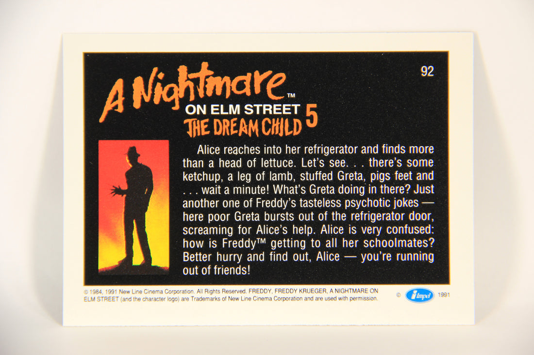 A Nightmare On Elm Street 1991 Trading Card #92 Alice And Greta L004255