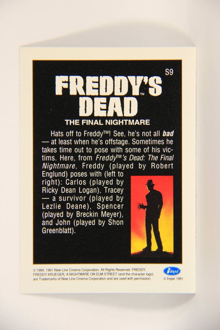 A Nightmare On Elm Street 1991 Trading Card #S9 Freddy Poses With Some Victims L004292