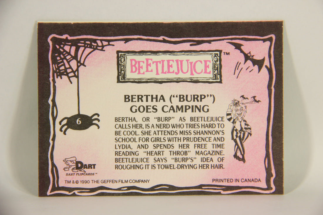 Beetlejuice 1990 Trading Card #6 Bertha Burp Goes Camping ENG L004707