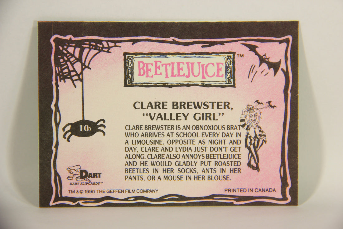 Beetlejuice 1990 Trading Card #10 Clare Brewster Valley Girl ENG L004710