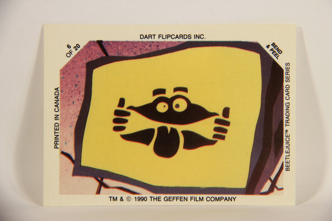 Beetlejuice 1990 Trading Card Glow In The Dark Sticker #6 ENG L004714