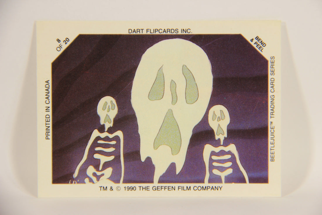 Beetlejuice 1990 Trading Card Glow In The Dark Sticker #8 ENG L004716