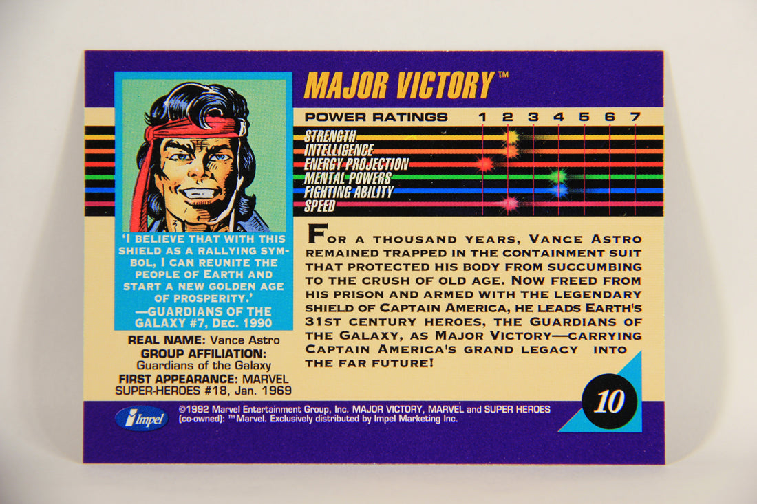 1992 Marvel Universe Series 3 Trading Card #10 Major Victory ENG L004799