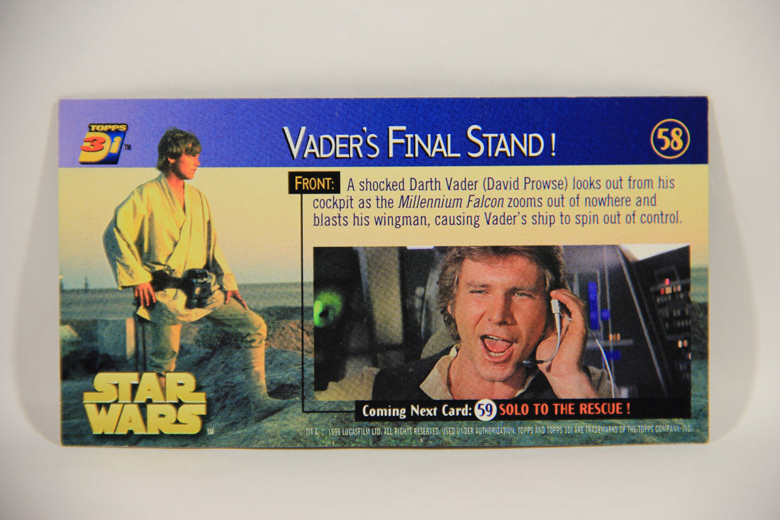 Star Wars 3Di Widevision 1996 Trading Card #58 Vader's Final Stand ENG L004947
