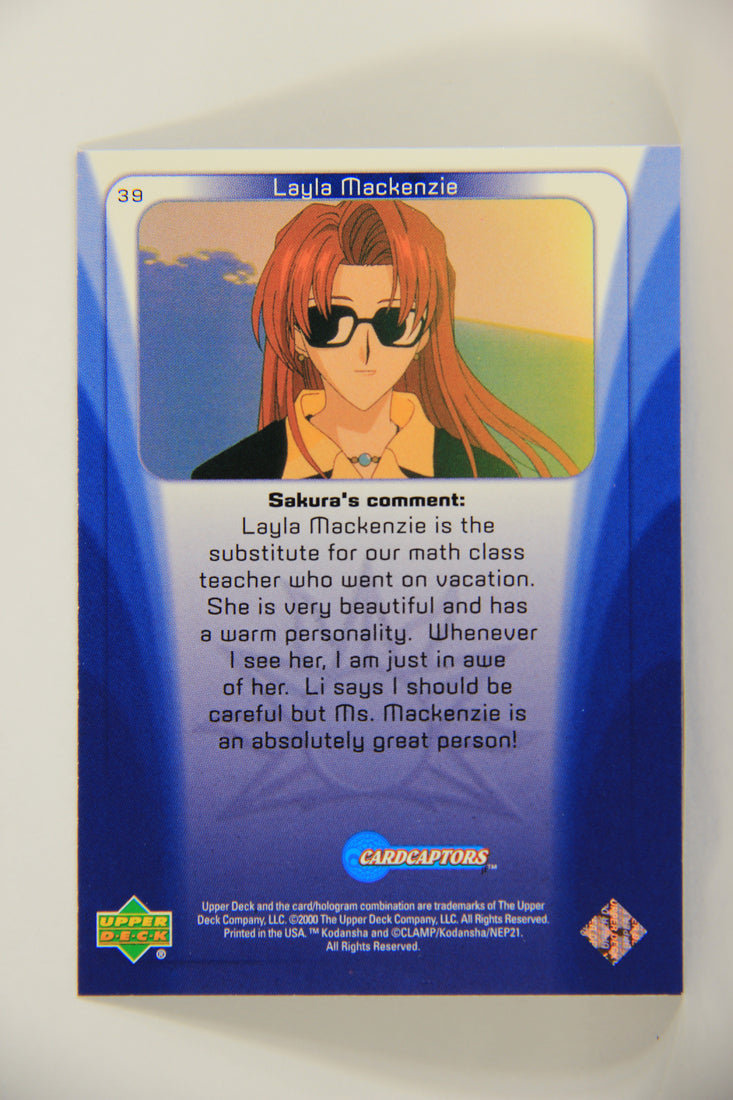 CardCaptors 2000 Card #39 Layla Mackenzie Is The Substitute Rainbow Holo Foil ENG L005563