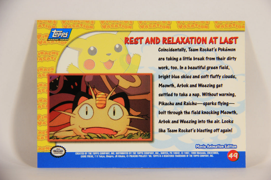 Pokémon Card First Movie #49 Rest And Relaxation At Last Blue Logo 1st Print ENG L005626