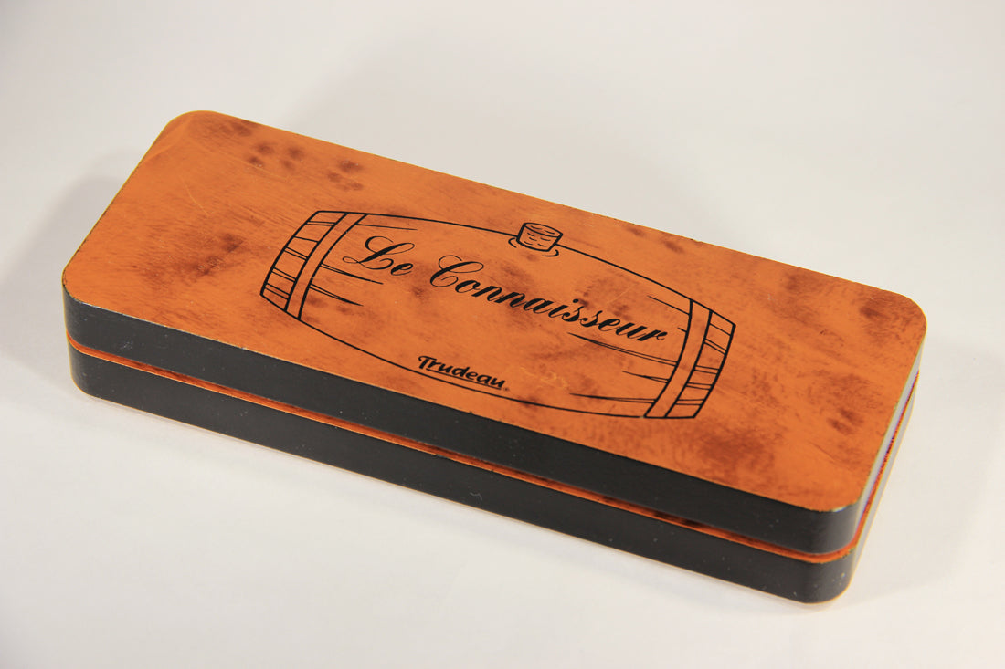 Trudeau Wine Collar Thermometer Le Connaisseur French Wooden Box L005863