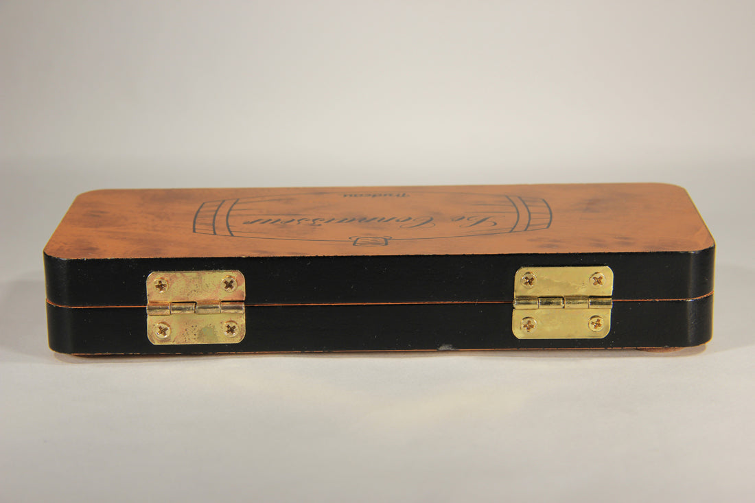 Trudeau Wine Collar Thermometer Le Connaisseur French Wooden Box L005863