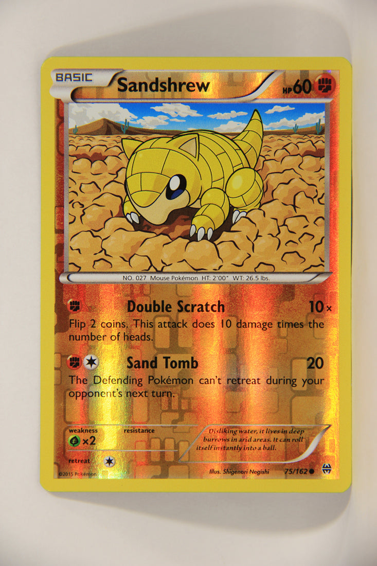 2015 Pokémon TCG #75/162 Sandshrew - Reverse Holo BREAKthrough Common ENG L006356