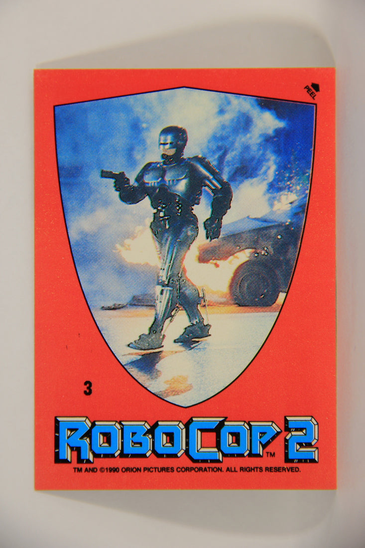 RoboCop 2 Topps 1990 Trading Card Sticker #3 Puzzle ENG L006861
