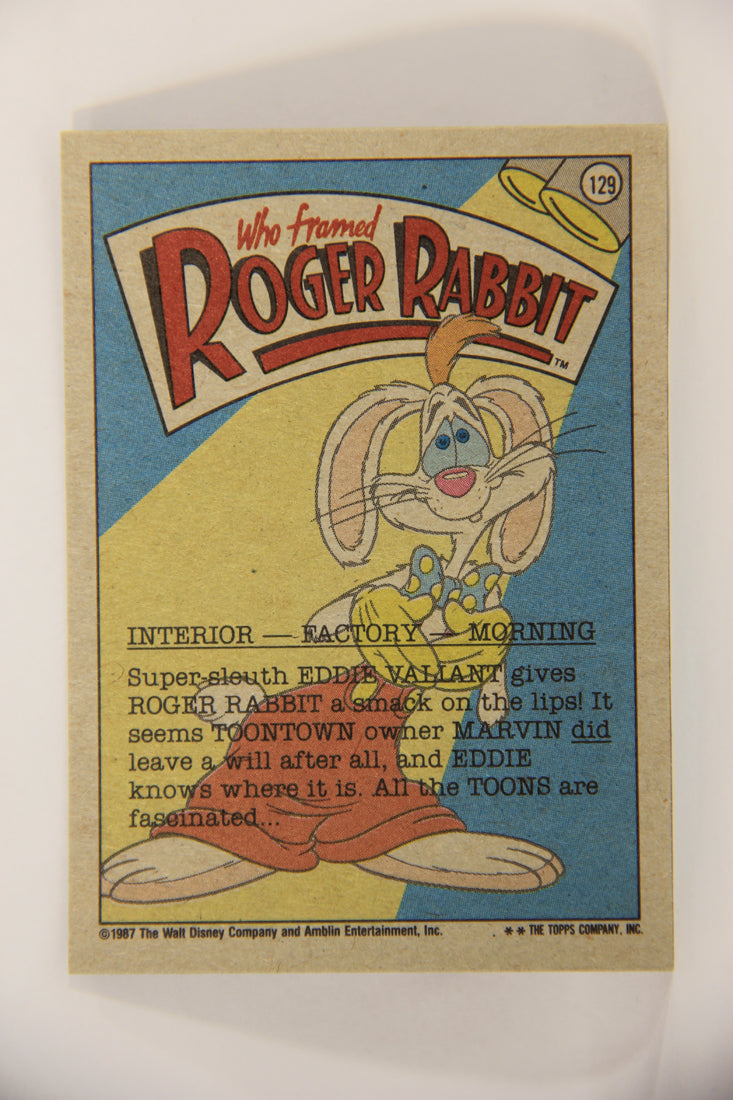 Who Framed Roger Rabbit 1988 Trading Card #129 What A Pal ENG Topps L006902