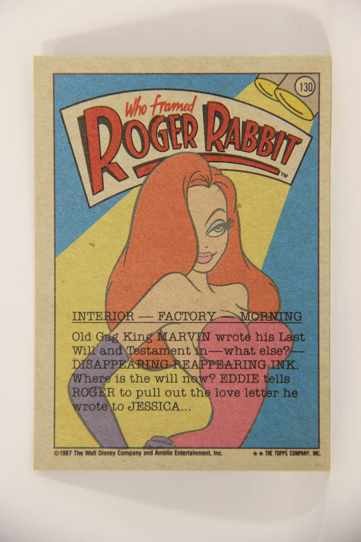 Who Framed Roger Rabbit 1988 Trading Card #130 The Mystery Is Solved ENG Topps L006903