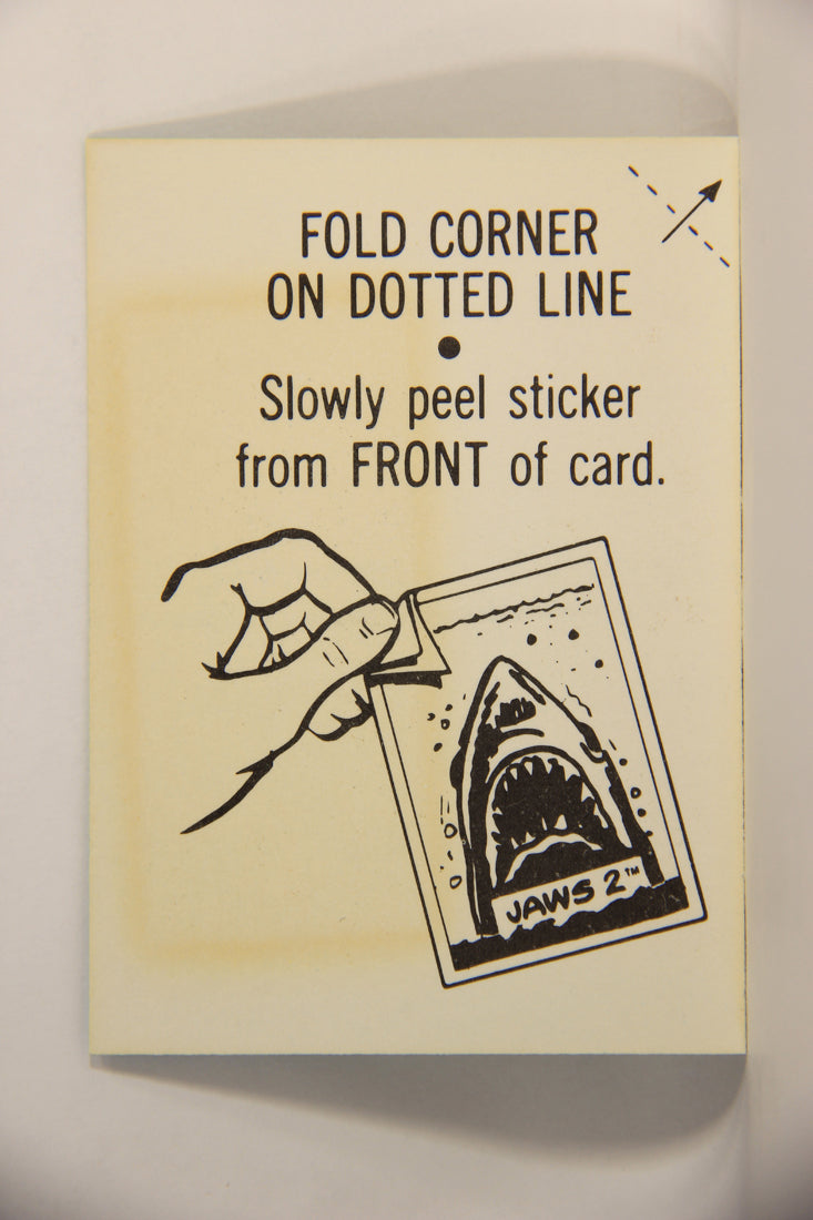 Jaws 2 - 1978 Trading Card Sticker #2 Monarch Of The Ocean ENG Topps L007107