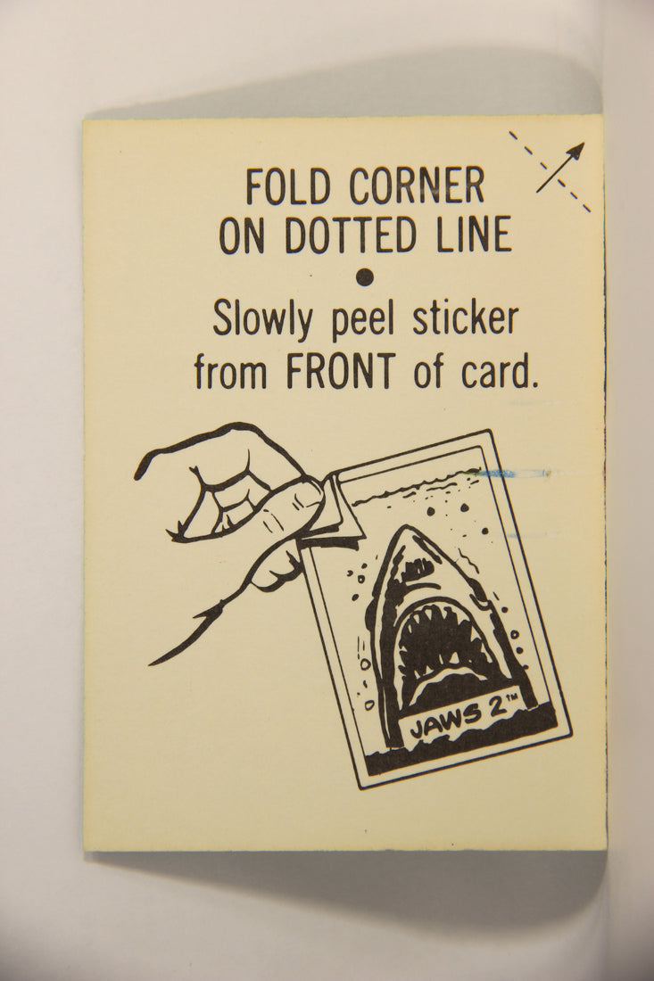 Jaws 2 - 1978 Trading Card Sticker #3 The Jaws Of Death ENG Topps L007108