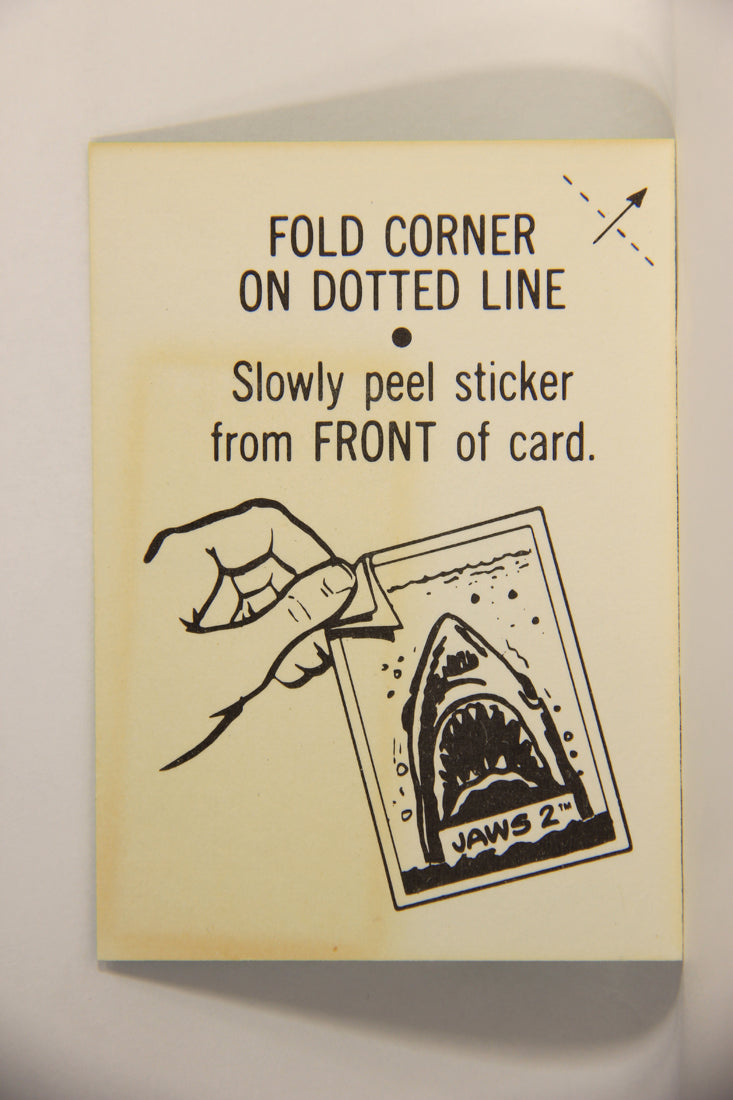 Jaws 2 - 1978 Trading Card Sticker #5 The Monster Attacks ENG Topps L007110
