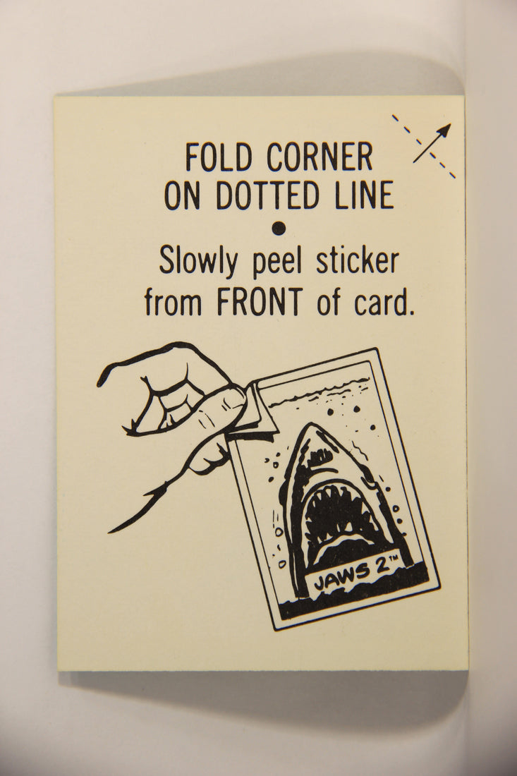 Jaws 2 - 1978 Trading Card Sticker #6 Aiming Against The Monster ENG Topps L007111