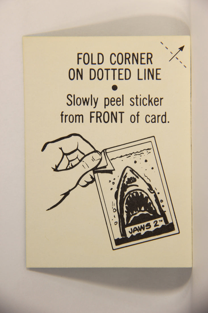 Jaws 2 - 1978 Trading Card Sticker #11 The Supreme Moment Of Fear ENG Topps L007116