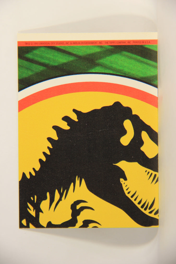 Jurassic Park 1993 Trading Card Sticker #3 Velociraptor ENG Topps Puzzle L007119