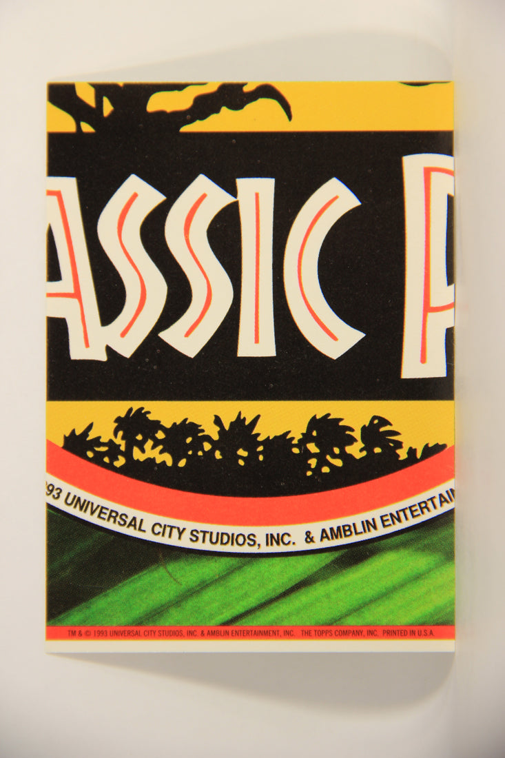 Jurassic Park 1993 Trading Card Sticker #9 Tyrannosaurus Rex ENG Topps Puzzle L007125