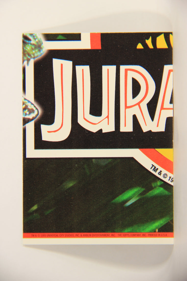 Jurassic Park 1993 Trading Card Sticker #10 Velociraptor ENG Topps Puzzle L007126