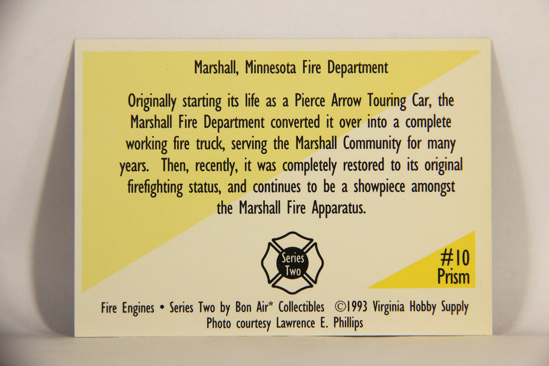 Fire Engines 1993 Chase Prism Trading Card #10 Marshall FD MN Pierce Arrow L007364