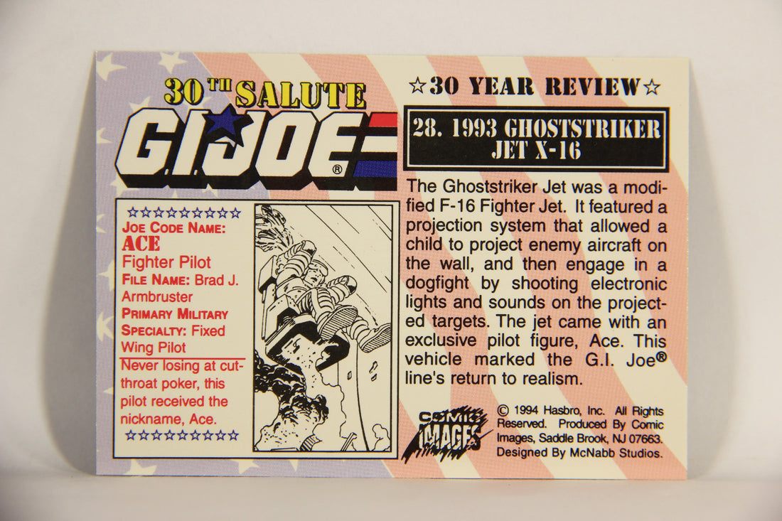 GI Joe 30th Salute 1994 Trading Card NO TOY #28 - 1993 Ghoststriker Jet X-16 ENG L007395