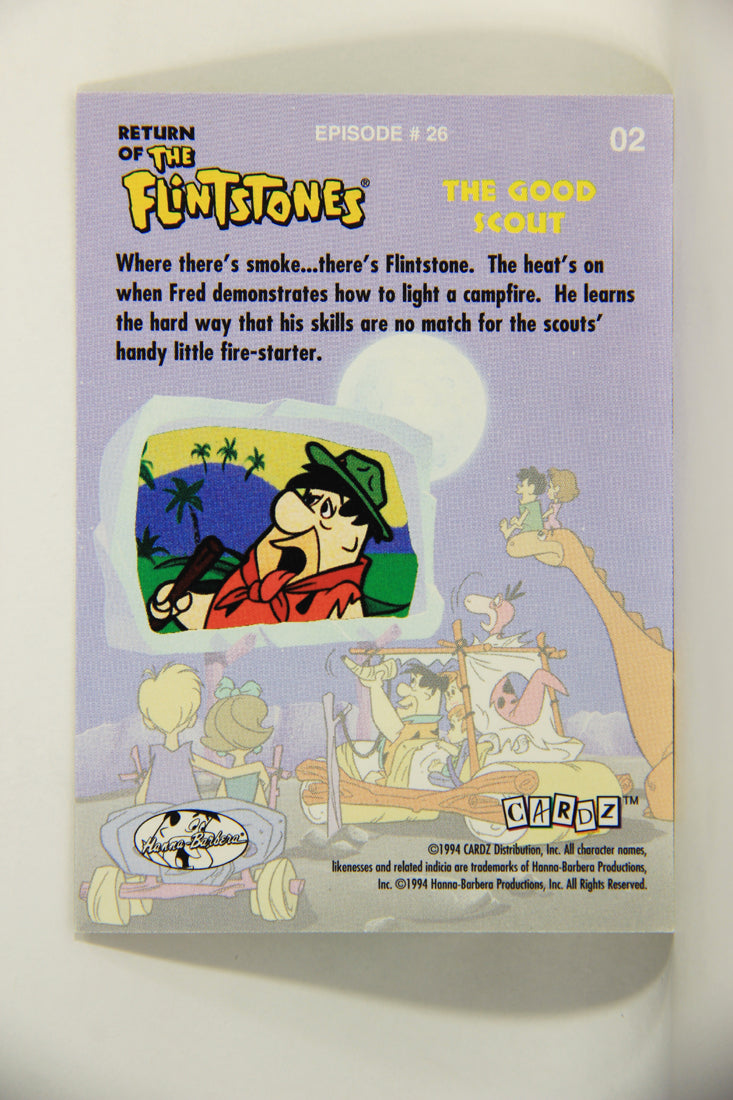 Return Of The Flintstones 1994 Trading Card #2 How To Light A Campfire ENG L007430