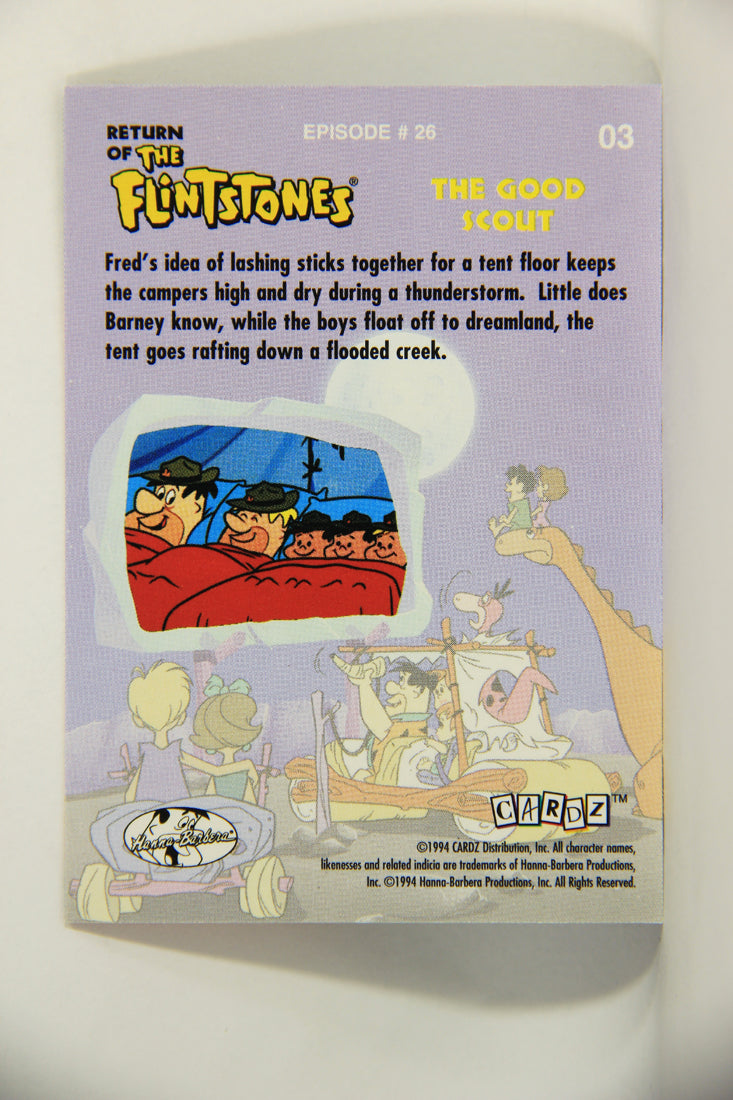 Return Of The Flintstones 1994 Trading Card #3 Keeping Tent High And Dry ENG L007431