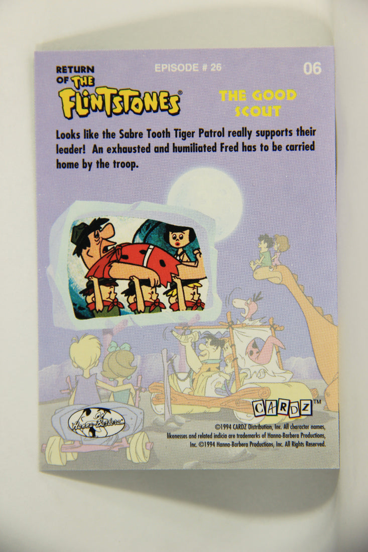 Return Of The Flintstones 1994 Trading Card #6 Sabre Tooth Tiger Patrol ENG L007434