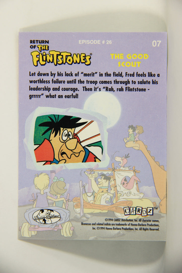 Return Of The Flintstones 1994 Trading Card #7 Scout Troop Salute Fred's Courage ENG L007435