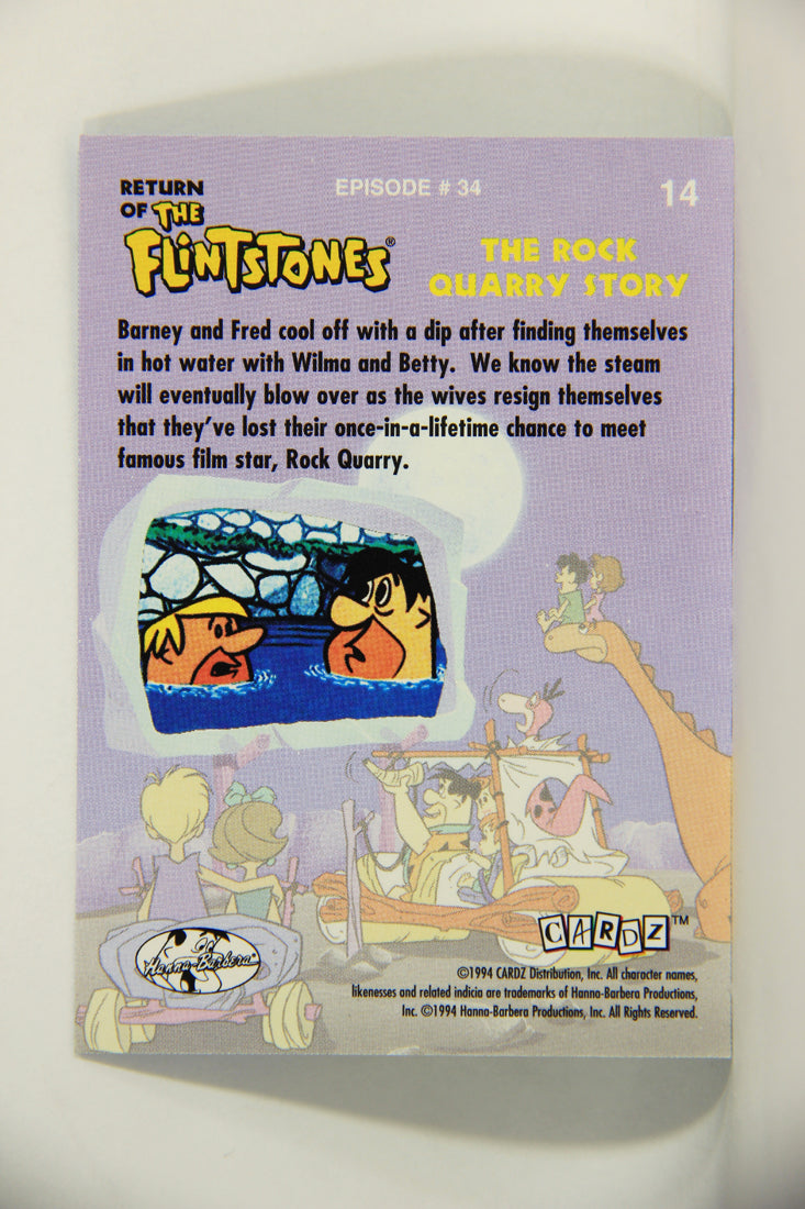Return Of The Flintstones 1994 Trading Card #14 Barney And Fred Cool Off ENG L007442
